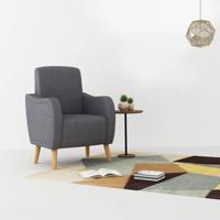 vidaXL Fauteuil stof lichtgrijs