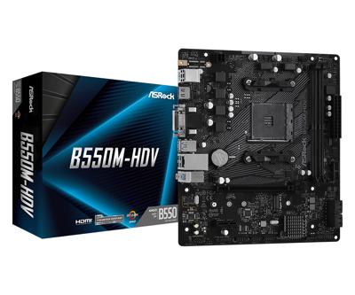 ASRock B550M-HDV Moederbord Socket AMD AM4 Vormfactor Micro-ATX Moederbord chipset AMD® B550