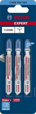Bosch Accessories 2608900562 Expert Stainless Steel T 118 EHM decoupeerzaagblad, 3 stuks 3 stuk(s)