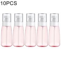 10 stuks Portable hervulbare plastic Fine mist parfum spray fles transparante lege spray sproeier fles 60ml (roze)