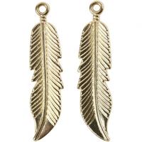 Creotime veertjes 10 x 45 mm 2 stuks goud