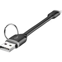 Renkforce USB-kabel USB 2.0 USB-A stekker, USB-C stekker 0.10 m Zwart RF-3425172 - thumbnail