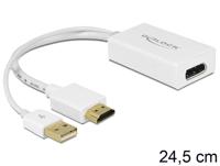 DeLOCK 62496 video kabel adapter 0,245 m DisplayPort HDMI + USB Wit - thumbnail