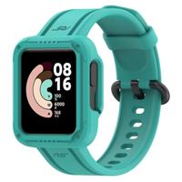 By Qubix - Siliconen sportband met case - Mintgroen - Xiaomi Redmi Watch 2 (Lite)