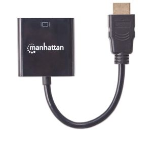 Manhattan 151467 video kabel adapter 0,3 m HDMI Type A (Standaard) VGA (D-Sub) Zwart