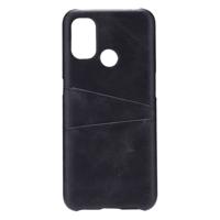 Shop4 - OnePlus Nord N100 Hoesje - Harde Back Case Cabello met Pasjeshouder Zwart