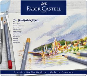 Kleurpotloden Faber-Castell Goldfaber aquarel blik ÃƒÆ' 24 stuks assorti