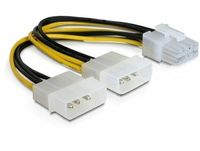 Delock 82397 Kabel PCI Express-voeding 8-pins naar 2 x 5¼" voor grafische kaart