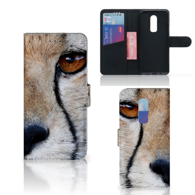 OnePlus 6 Telefoonhoesje met Pasjes Cheetah