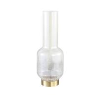 PTMD Madelin Clear glass vase with gold base round L - thumbnail