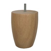 Meubelpoot rond Ø 9 cm en hoogte 12 cm van massief hout (M8)