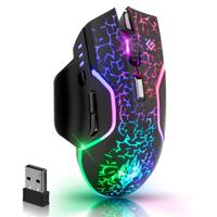 Defender® Oneshot Draadloze gamingmuis, 2,4 GHz draadloos, 3200 dpi, RGB, 5 programmeerbare toetsen, FIRE-knop, 100 uur accu, USB-C, ergonomisch, voor pc, laptop, gaming