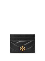 Tory Burch porte-cartes matelassé à plaque logo - Noir