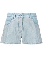 Golden Goose short en jean à détails de clous - Bleu