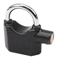 Olympia S 100 S100 Alarmslot (met sleutel, corrosiebestendig, veiligheidscilinder, 100 dB sirene, alarmbeveiligd hangslot, groot hangslot met alarm)