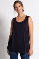 Ulla Popken Top, crêpekwaliteit, brede schouderbandjes - Grote Maten