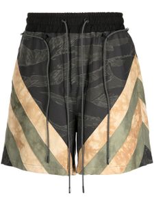 Mostly Heard Rarely Seen graphic-print cotton track shorts - Multicolore