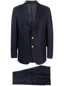 Eleventy single-breasted wool suit - Bleu