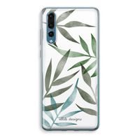 Tropical watercolor leaves: Huawei P20 Pro Transparant Hoesje - thumbnail