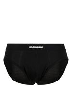 DSQUARED2 slip en jersey à bande logo - Noir