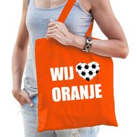 Wij houden van oranje supporter tas oranje voor dames en heren - EK/ WK voetbal / Koningsdag   -