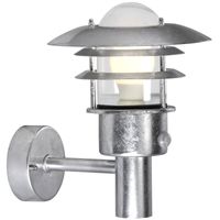 Wandlamp buiten met PIR sensor Nordlux 'Lonstrup 22' Outdoor modern e27 (klein, staal) - thumbnail