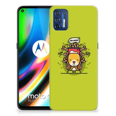 Motorola Moto G9 Plus Telefoonhoesje met Naam Doggy Biscuit Motorola Moto G9 Plus Telefoonhoesje met Naam Doggy Biscuit