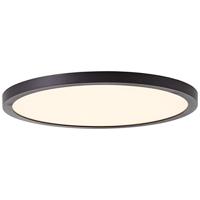Brillant | Tuco LED plafondpaneel opbouw 25cm zwart/wit | 1x LED geïntegreerd, 16W LED geïntegreerd, (2100lm, 2700K)