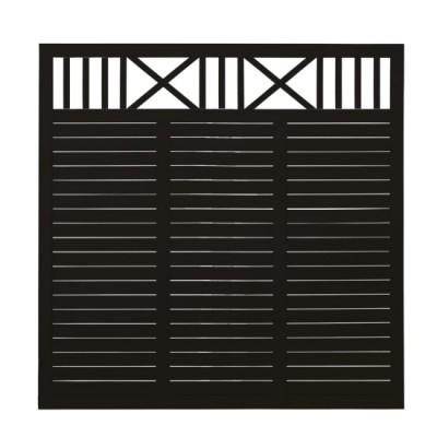 Zwart Houten Tuinscherm Nostalgi 180 x 180 CM Zwart Houten Tuinscherm Nostalgi 180 x 180 CM