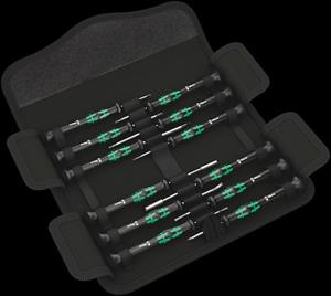 Wera Kraftform Micro 12 Electronics 1 Schroevendraaierset Elektronica en fijnmechanica 12-delig Plat, Kruiskop Phillips, Inbus, Spanner, Torx BO, Torx plus,