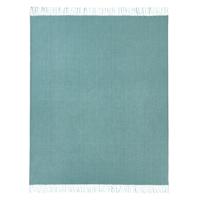 Scheerwollen plaid, turkoois-gemêleerd 140 x 200 cm