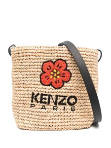 Kenzo sac à bandoulière Boke Flower en paille - Tons neutres