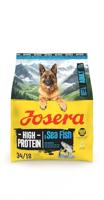 JOSERA Adult High Proteïne, zeevis (1 x 900 g) | Premium droogvoer voor volwassen en sportieve honden | zalm & zoete aardappel | graanvrij & eiwitrijk | L-carnitine & taurine | 1 stuk