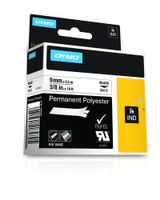 Labeltape DYMO IND RHINO 18482 Polyester Tapekleur: Wit Tekstkleur:Zwart 9 mm 5.5 m - thumbnail