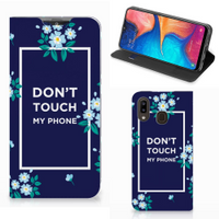 Samsung Galaxy A30 Design Case Flowers Blue DTMP - thumbnail