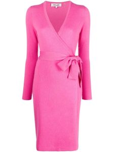 DVF Diane von Furstenberg robe portefeuille en maille - Rose