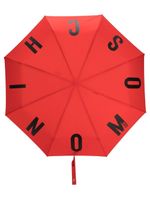 Moschino parapluie à logo imprimé - Rouge - thumbnail