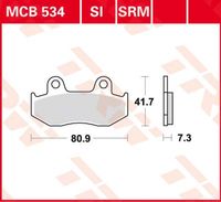 TRW Remblokken, en remschoenen voor de moto, MCB534SRM Sinter maxi scooter