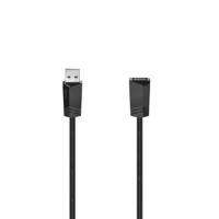 Hama USB-A-kabel - USB A (verlengsnoer, USB 2.0 A-stekker, USB A-aansluiting, 480 Mbit/s, 0,5 A, 1,5 m) zwart
