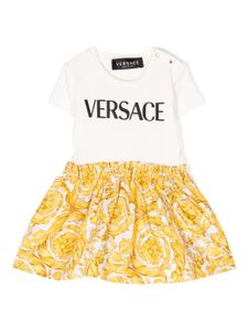 Versace Kids robe courte Regalia à imprimé baroque - Blanc