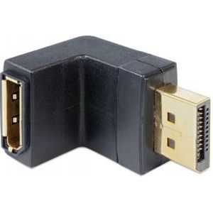 Delock 65382 Adapter DisplayPort male > DisplayPort female schuin naar beneden