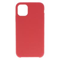 Shop4 - iPhone 11 Pro Max Hoesje - Zachte Back Case Mat Donker Rood
