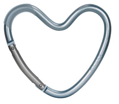 Dooky tassenhaak Heart 14 x 12 cm aluminium mat Dooky tassenhaak Heart 14 x 12 cm aluminium mat