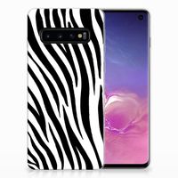 Samsung Galaxy S10 TPU Hoesje Zebra - thumbnail