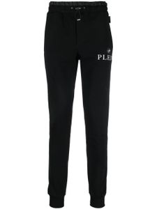 Philipp Plein pantalon de jogging à plaque logo - Noir