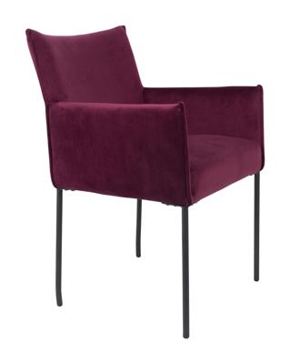 ZILT Eetkamerstoel 'Dion', Velvet, kleur Paars