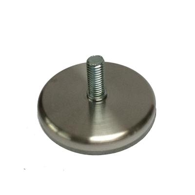 Stalen stelvoet rvs look rond ø 7 cm en hoogte 1 cm (M10)