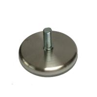 Stalen stelvoet rvs look rond ø 7 cm en hoogte 1 cm (M10)