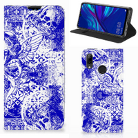 Mobiel BookCase Huawei P Smart (2019) Angel Skull Blauw - thumbnail