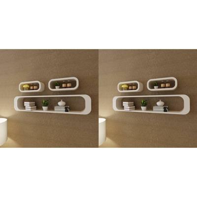 vidaXL Wandplanken kubus 6 st wit vidaXL Wandplanken kubus 6 st wit